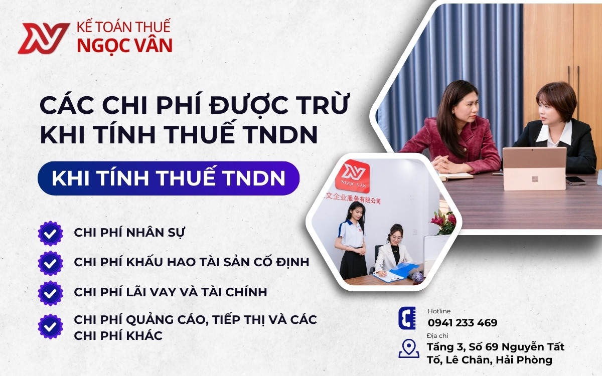 Các chi phí được trừ khi tính thuế TNDN