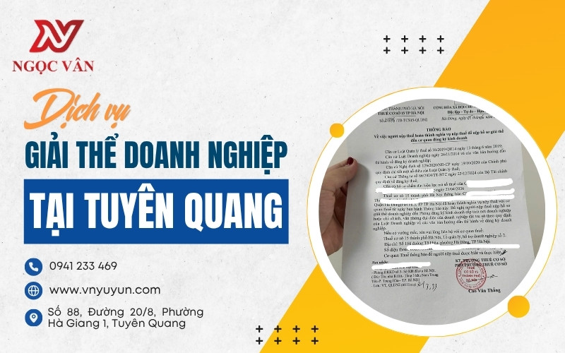 dịch vụ giải thể doanh nghiệp tại Tuyên Quang