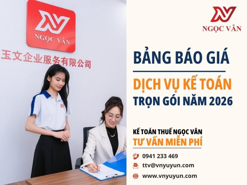 Báo Giá Dịch Vụ Kế Toán Trọn Gói 2026 
