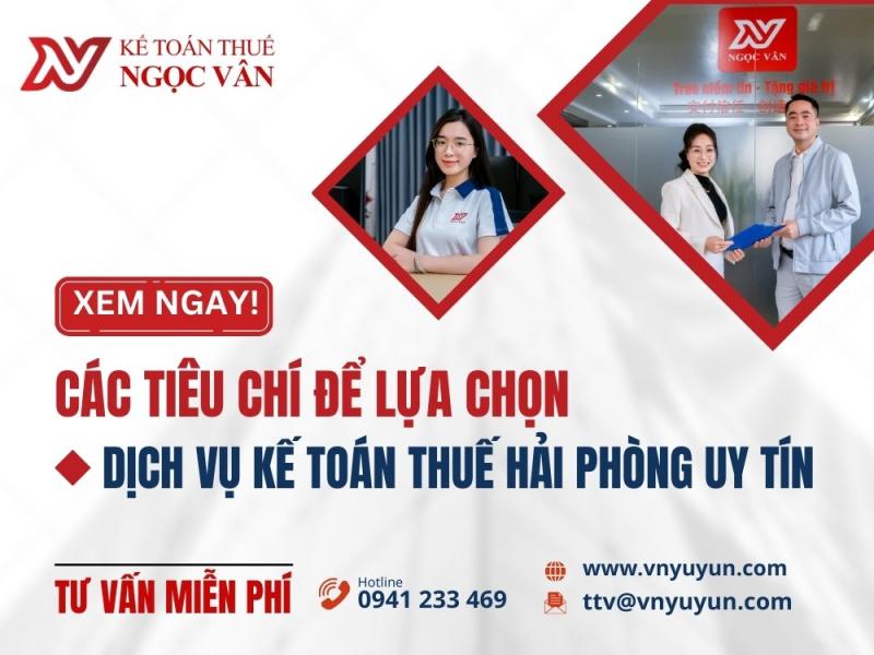 Dịch vụ kế toán thuế tại Hải Phòng: Tiêu chí lựa chọn uy tín nhất