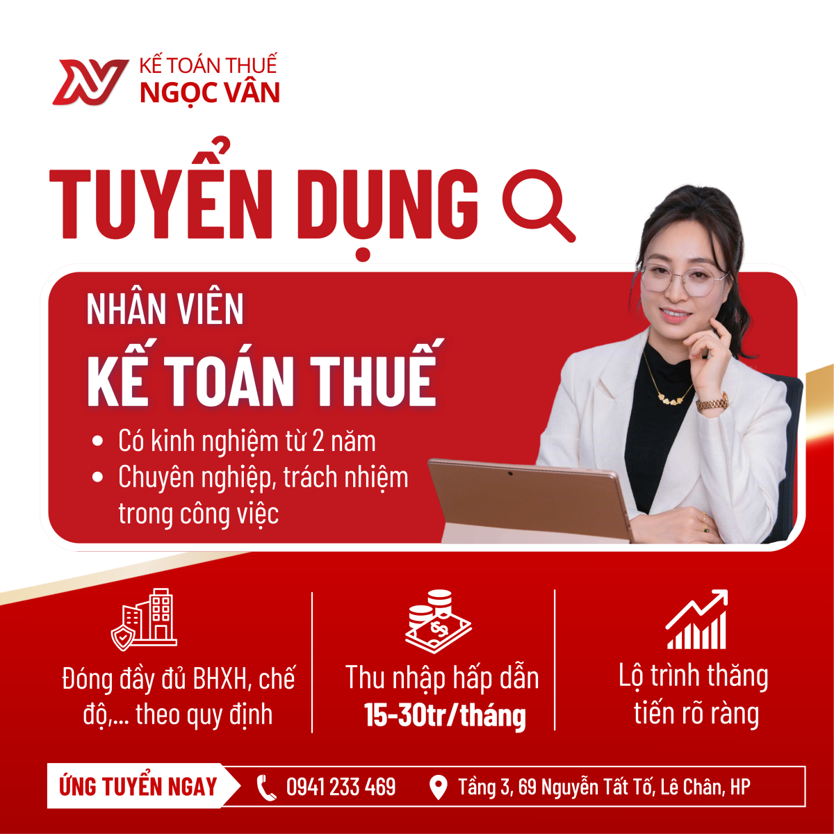 công ty dịch vụ kế toán thuế tuyển dụng