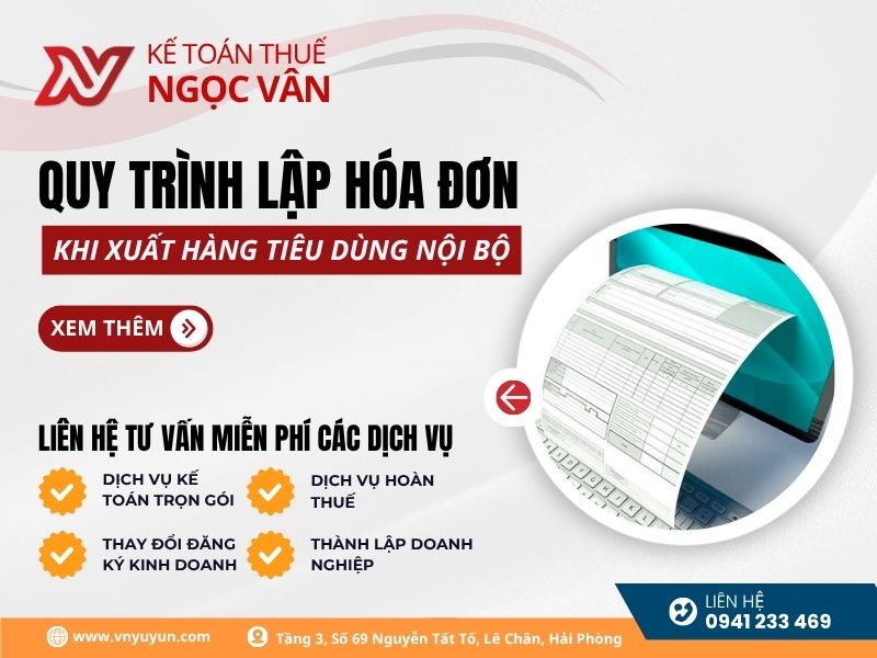 xuất hóa đơn hàng tiêu dùng nội bộ